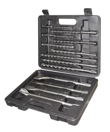 Набор SDS+ буры пики зубила 13 штук пластиковый кейс Энкор 11000 купить в Муравленко