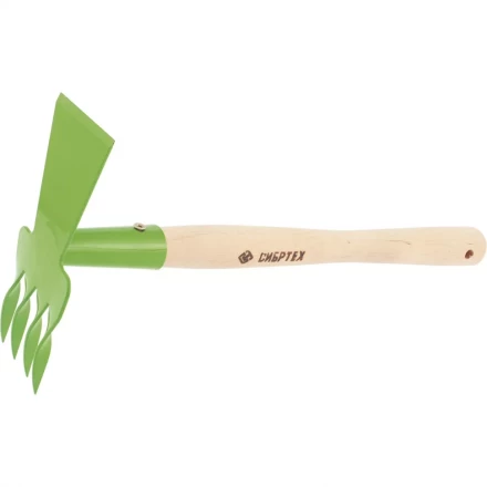 Рыхлитель 4-зубый витой зуб комбинированный профиль &quot;трапеция&quot; деревянная рукоятка СИБРТЕХ 62342 купить в Муравленко