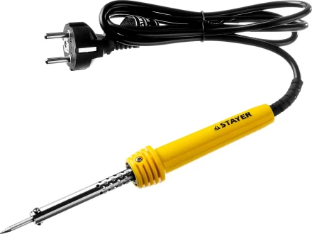 Паяльник STAYER &quot;MASTER&quot; с пластмассовой рукояткой и долговечным жалом, 40 Вт, конус 55305-40 купить в Муравленко