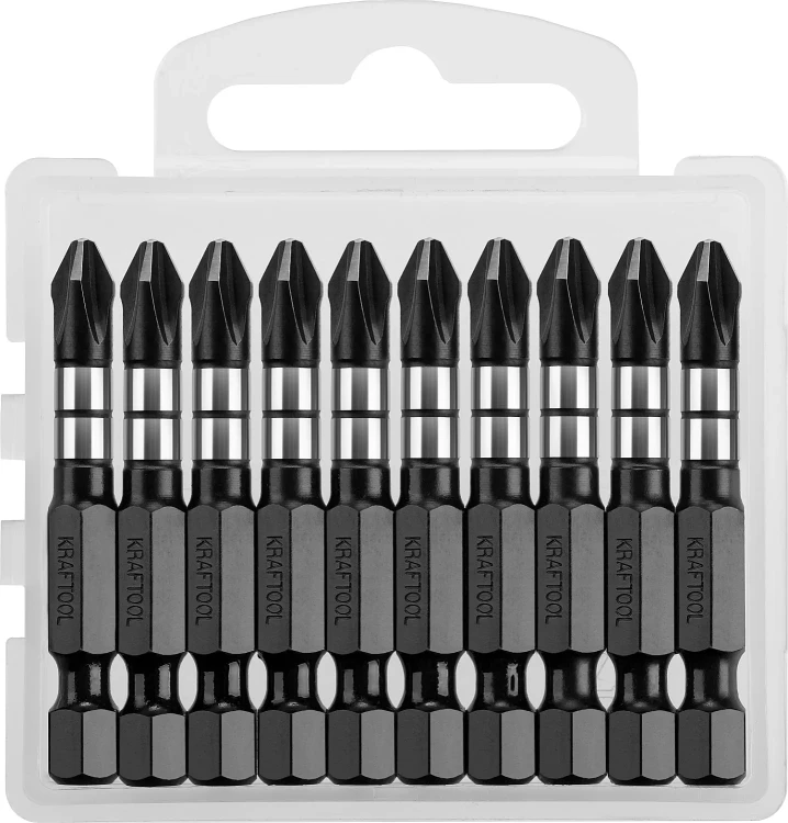 Биты для ударных шуруповертов KRAFTOOL Impact Pro PH 26191-2-50-S10 купить в Муравленко
