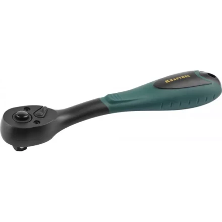 Трещотка для торцовых головок KRAFTOOL &quot;EXPERT&quot;, Сr-V сталь, 72 зубца, пластиковое покрытие, 3/8&quot; 27796-3/8_z02 купить в Муравленко