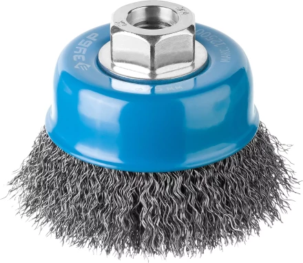 ЗУБР &quot;ПРОФЕССИОНАЛ&quot;. Щетка чашечная для УШМ, витая стальная проволока 0,3мм, 75ммхМ14 35261-075_z02 купить в Муравленко
