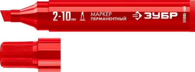 ЗУБР МП-1000К красный, 2-10 мм, клиновидный перманентный марке (06333-3)