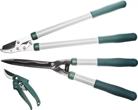 Набор RACO для ухода за деревьями и кустарниками: Сучкорез 540мм, кусторез 520мм, секатор 190мм 4212-59/103B купить в Муравленко