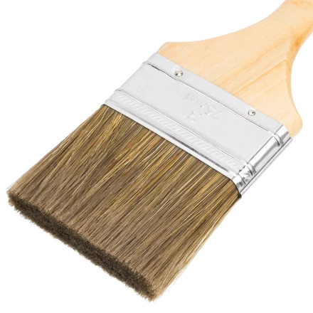 Кисть плоская &quot;Евро&quot; 3&quot;, смешанная щетина, деревянная ручка MTX 83081 купить в Муравленко