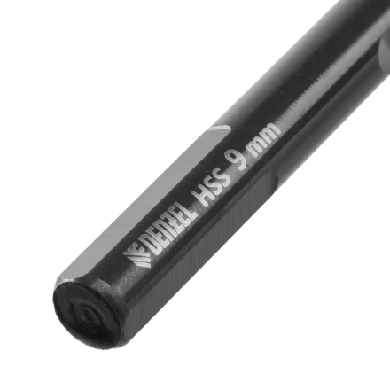 Сверло по металлу, 9 мм, HSS-Tin, Golden Tip, 8 шт. Denzel 717221 купить в Муравленко