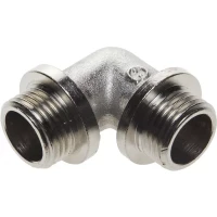Уголок GENERAL FITTINGS с упором, никелированная латунь, ш/ш, 1/2" 51072-S/S-1/2
