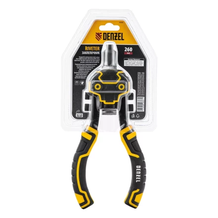 Заклепочник двуручный, заклепки 2,4-3,2-4,0-4,8-6,4 мм Denzel 40500 купить в Муравленко