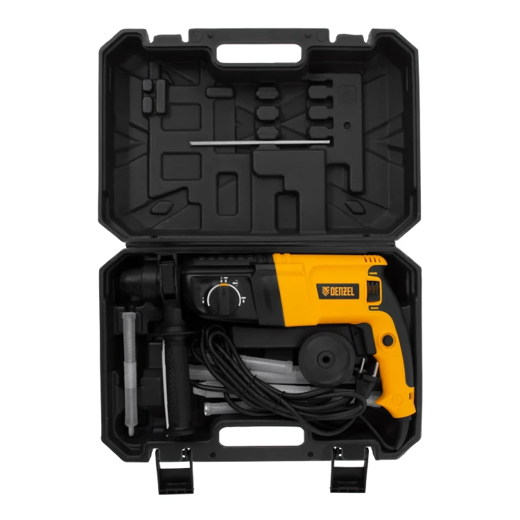 Перфоратор электрический RHH-800-26  SDS-plus 800 Вт 3 Дж  3 плюс 1 режим Denzel 26607 купить в Муравленко