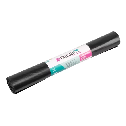 Пакеты для мусора Palisad 180 л x 10 шт., ПВД особопрочные черные, длинный ролик, Home 927285 купить в Муравленко