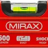 Уровень коробчатый усиленный MIRAX, фрезерованная поверхность, утолщенный профиль, 3 противоударных ампулы (1 поворотная на 360 град), с ручками, 60 см 34603-060 купить в Муравленко