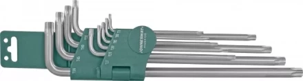 Набор ключей угловых Torx EXTRA LONG T9-Т50 10предметов Jonnesway H12S110S 48067 купить в Муравленко