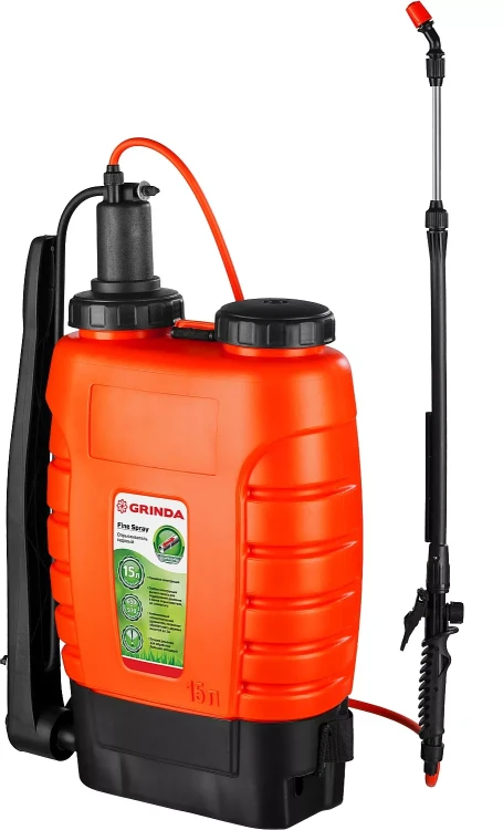 Опрыскиватель садовый GRINDA "Fine Spray", ранцевый, телескопический удлинитель, 15л 425216 купить в Муравленко