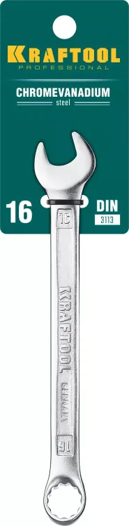 Ключи комбинированные KRAFTOOL, Cr-V, DIN 3113 27079-16 купить в Муравленко