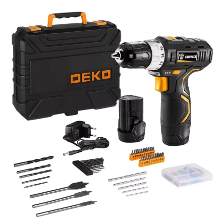 Дрель аккумуляторная в наборе DEKO GCD12DU3 SET5, 063-4148 купить в Муравленко