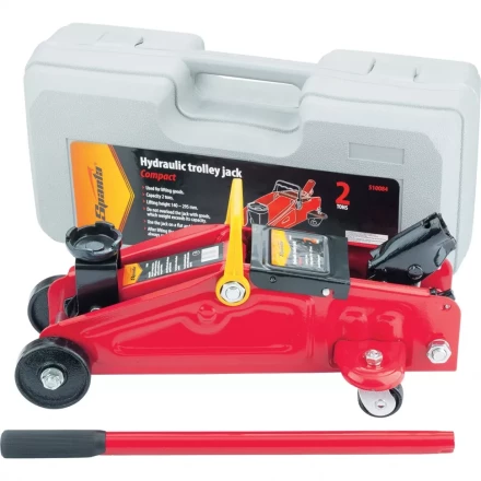 Домкрат гидравлический подкатной 2 т h подъема 140–295 мм в кейсе compact  SPARTA 510084 купить в Муравленко