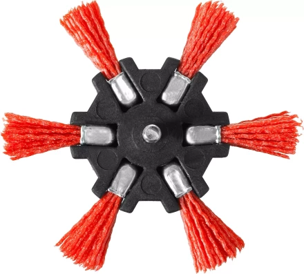 ЗУБР &quot;ПРОФЕССИОНАЛ&quot;. Щетка дисковая &quot;звезда&quot; для дрели, нейлоновая проволока с абразивным покрытием, 100мм 35163-100_z02 купить в Муравленко