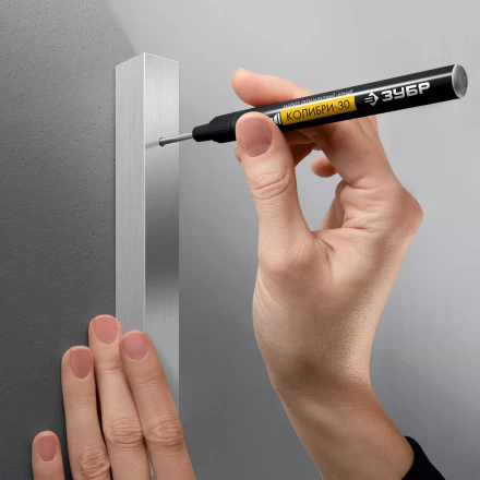 ЗУБР Колибри-30 черный, наконечник L 30 мм,  2.8 мм, перманентный маркер для отверстий (06338-2) купить в Муравленко