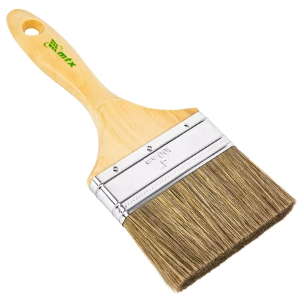 Кисть плоская &quot;Евро&quot; 4&quot;, смешанная щетина, деревянная ручка MTX 83082 купить в Муравленко