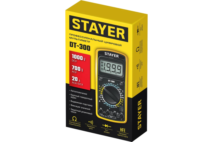 Цифровой мультиметр STAYER DT-300 (45321) купить в Муравленко