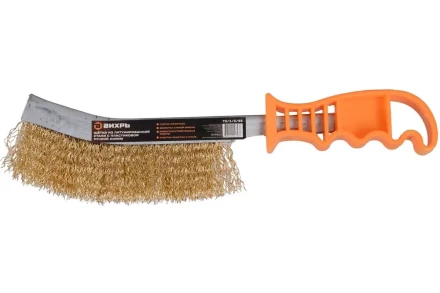 Щётка из латунированной стали с пластиковой ручкой 240мм Вихрь 73/1/3/55 купить в Муравленко