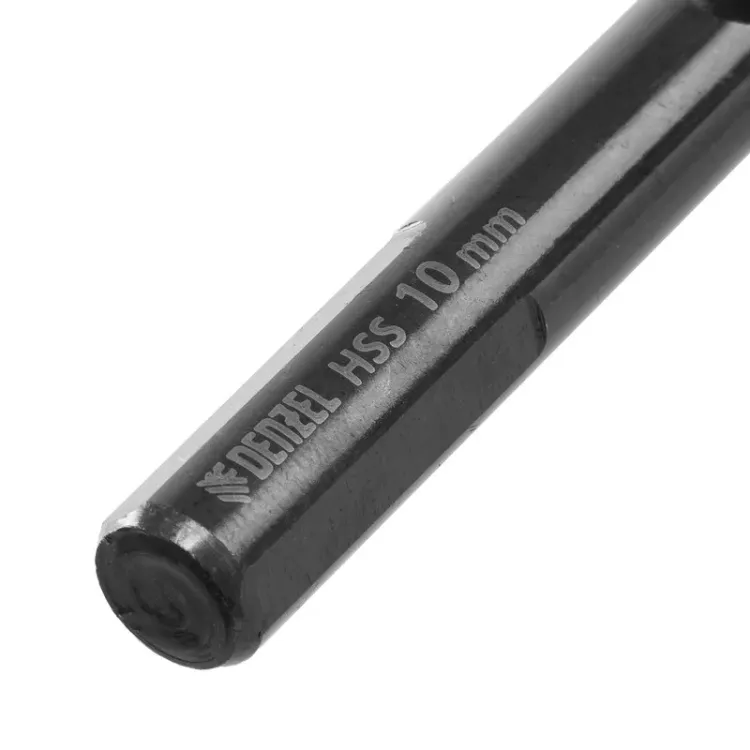 Сверло по металлу, 10 мм, HSS-Tin, Golden Tip, 8 шт. Denzel 717222 купить в Муравленко