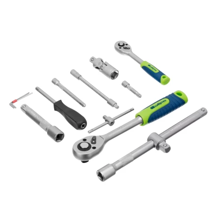 Набор инструментов Сибртех 13388, 1/2&quot;, 1/4&quot;, пластиковый кейс, 94 предмета купить в Муравленко