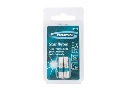 Набор бит SL6,0х25, сталь S2, 2шт GROSS 11373 купить в Муравленко