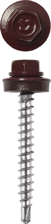 Саморезы ЗУБР &quot;ПРОФЕССИОНАЛ&quot; окраш., RAL 3005 темно-красн., для крепл. кров. матер. к дерев. обреш., 4.8x35мм, 380шт 4-300315-48-035-3005 купить в Муравленко