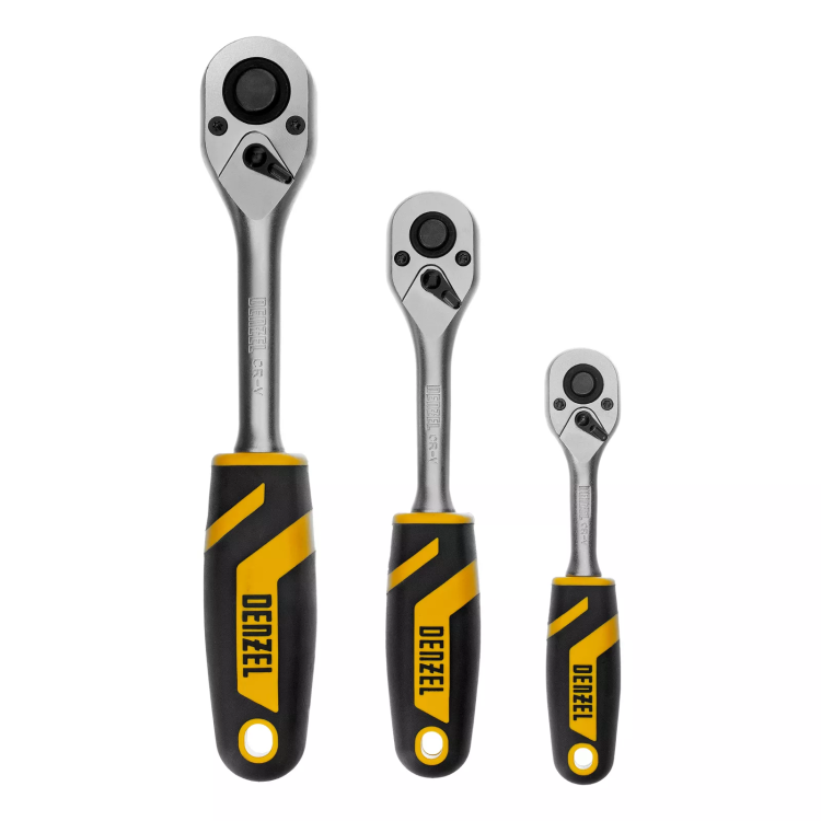 Набор инструментов Denzel 15807, 1/2", 1/4", 3/8", CrV, S2, пластиковый кейс, 216 предметов купить в Муравленко