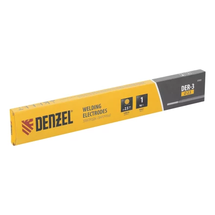 Электроды Denzel DER-3, диам. 2,5 мм, 1 кг., рутиловое покрытие, 97501 купить в Муравленко