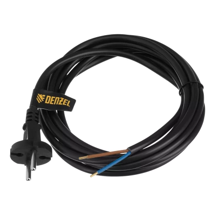 Шнур сетевой Denzel Energy Series, ПВС, 3 м, 2 x 1,5 мм, с неразборной вилкой, черный, 3 м, 37673 купить в Муравленко