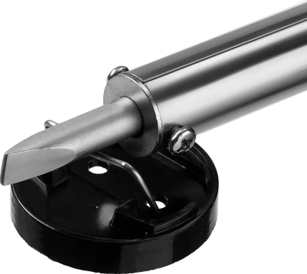 Паяльник PROTerm с двухкомпонентной рукояткой, в комплекте с припоем и подставкой, жало - клин, STAYER Professional 55300-100, 100 Вт 55300-100 купить в Муравленко