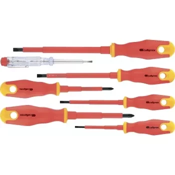 Набор диэлектрических отверток до 1000В тестер CrV двухкомпонентные рукоятки 7 штук Сибртех 12936 купить в Муравленко