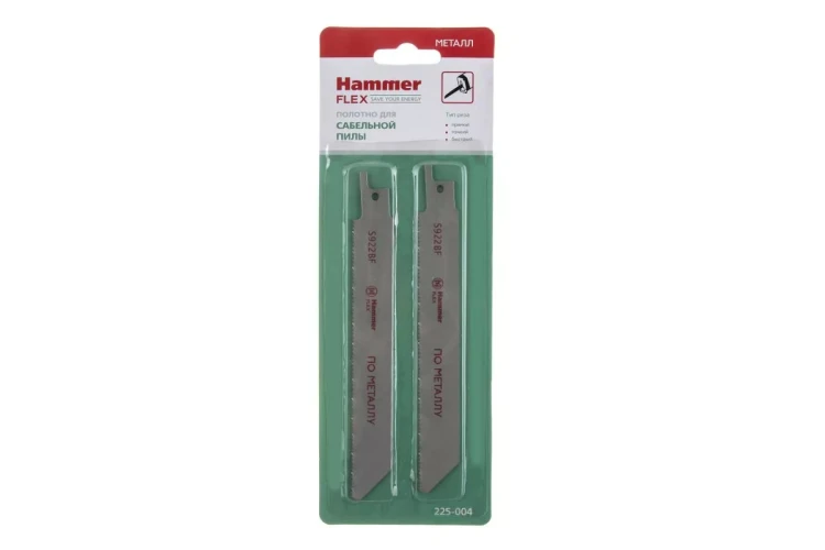 Полотно для сабельной пилы HAMMER 150мм, TPI 25, BIM, 2шт/уп (Flex 225-004) купить в Муравленко