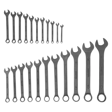Набор ключей комбинированных, 6 - 32 мм, 22 шт., CrV, фосфатированные, ГОСТ 16983 Сибртех 15479 купить в Муравленко