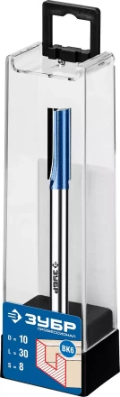 ЗУБР 10 x 30 мм, хвостовик 8 мм, фреза пазовая прямая с нижними подрезателями, Профессионал (28755-10-30) купить в Муравленко