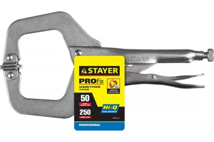 Зажим STAYER &quot;PROFI&quot; &quot;PRO-Fix&quot; точечный, ручной, 250x50мм 22476_z01 купить в Муравленко