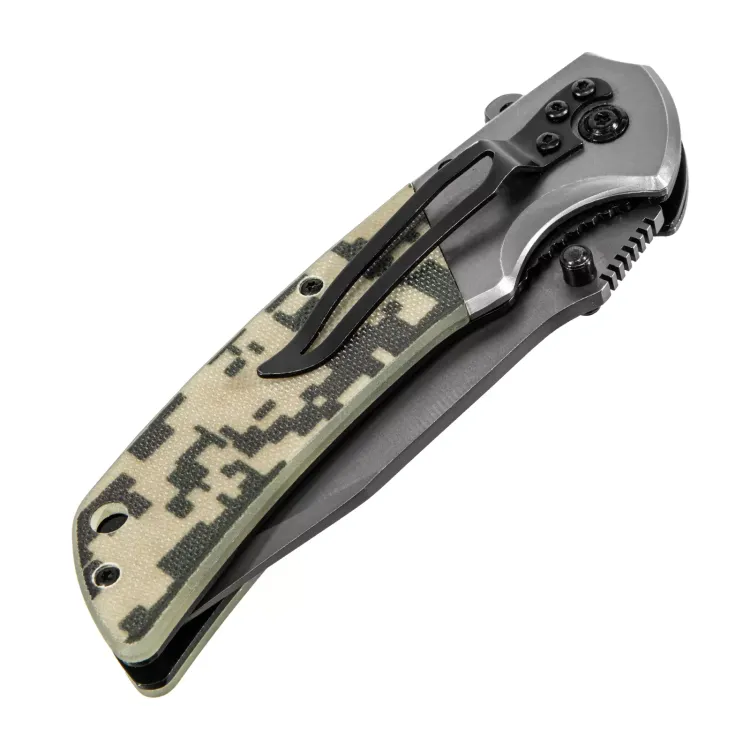 Нож складной Denzel, многоцелевой, системы Liner-Lock, с накладкой G10 на классической рукоятке, 79207 купить в Муравленко