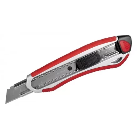 Нож ЗУБР &quot;ЭКСПЕРТ&quot; с сегментированным лезвием 18 мм, металлический корпус, автоматический фиксатор лезвия 09177_z01 купить в Муравленко