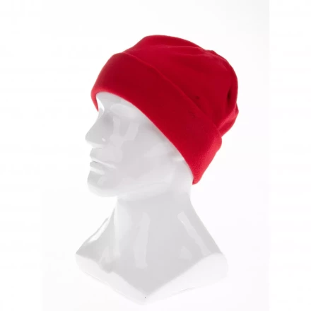 Шапка с отворотом из флиса для взрослых размер 58-59 красная Россия Сибртех 68831 купить в Муравленко