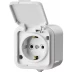 Розетка STAYER &quot;MASTER&quot; &quot;MAXIMA&quot; одноместная, с заземлением, с защитной крышкой, IP54, 16А, 220В 54306-W купить в Муравленко