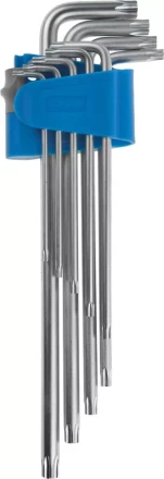 Набор ключей имбусовых ЗУБР &quot;ЭКСПЕРТ&quot; длинные,Cr-Mo сталь,сатиниров покрытие,эргоном держатель,TORX Т10-Т50,9шт 27467-H9 купить в Муравленко