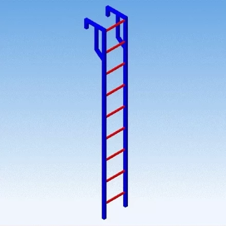Лестница навесная алюминиевая для полувагонов УСЦ ЛНАп-3,0 купить в Муравленко