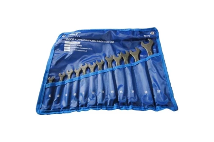 Набор ключей комбинированных 6 - 22 мм 12 шт. CrV фосфатированные ГОСТ 16983 СИБРТЕХ 15477 купить в Муравленко