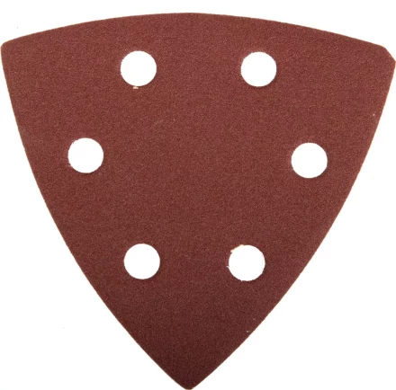 Треугольник шлифовальный ЗУБР &quot;МАСТЕР&quot; универсальный на велкро основе, 6 отверстий, Р180, 93х93х93мм, 5шт 35583-180 купить в Муравленко