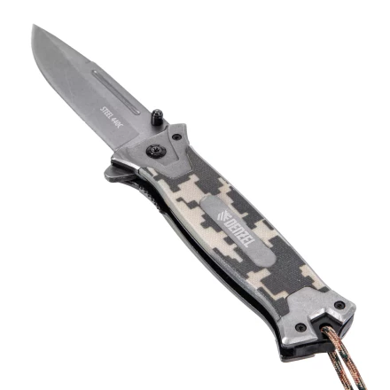 Нож складной Denzel, многоцелевой, системы Liner-Lock, с накладкой G10 на прямой рук-ке+стеклобой, 79208 купить в Муравленко