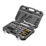 Набор инструментов Denzel, 1/2", 1/4", CrV, S2, пластиковый кейс, 82 предмета 15809 купить в Муравленко