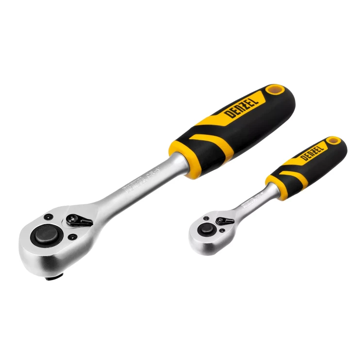 Набор инструментов Denzel, 1/2", 1/4", CrV, S2, пластиковый кейс, 82 предмета 15809 купить в Муравленко