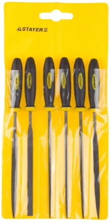 Набор STAYER &quot;PROFI&quot; Надфили с двухкомпонентной ручкой, 100мм, 6шт 16010-H6_z01 купить в Муравленко